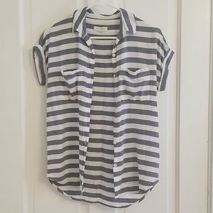 Striped Casual Button Down Shirt
